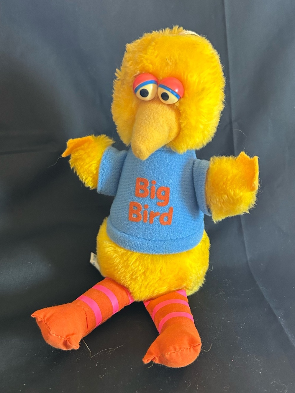 Vintage 1983 Sesame Street Big Bird Plush Playskool Hasbro Softies 9” 80s Toy